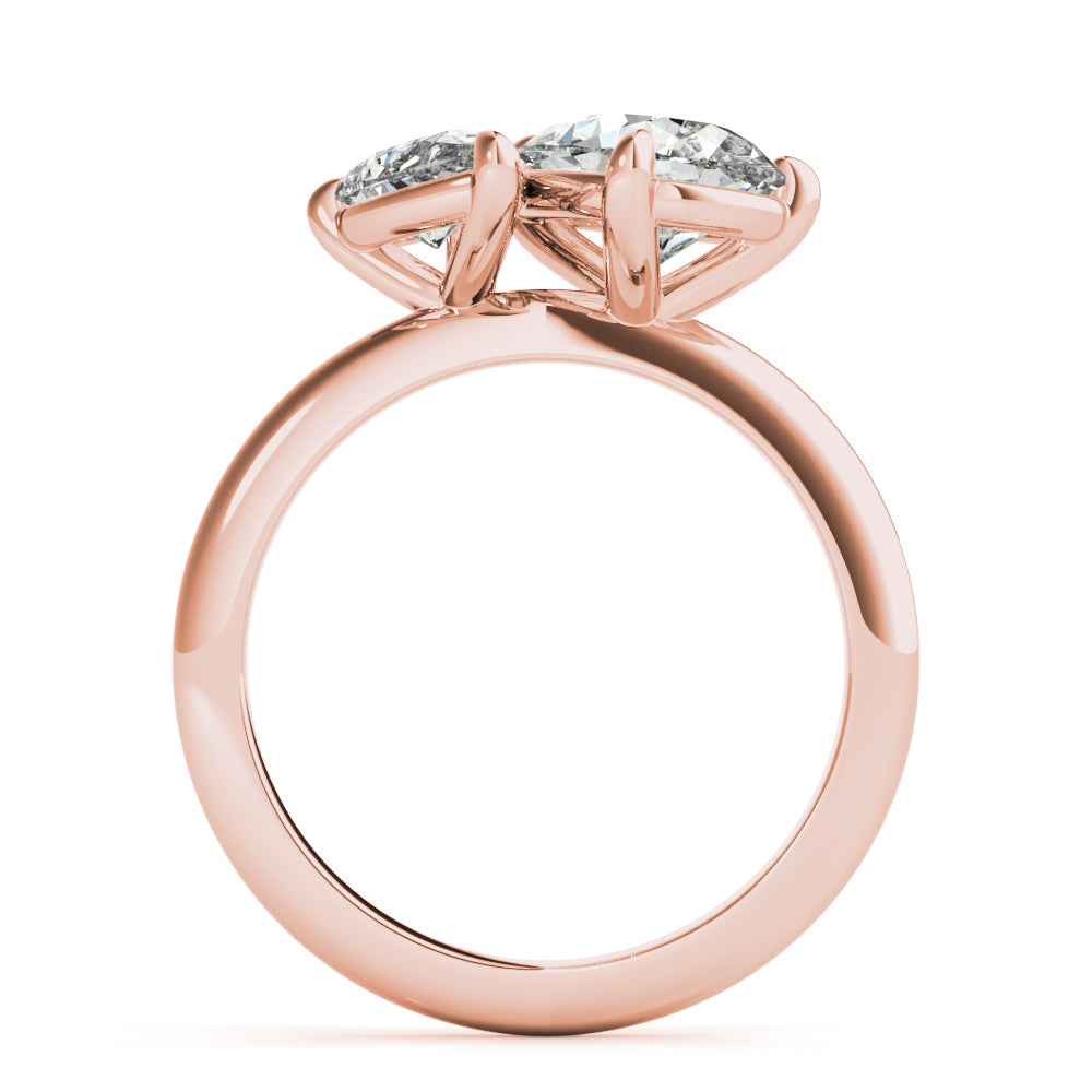 2 CT Round Three Stones Lab Grown Diamond Engagement Ring