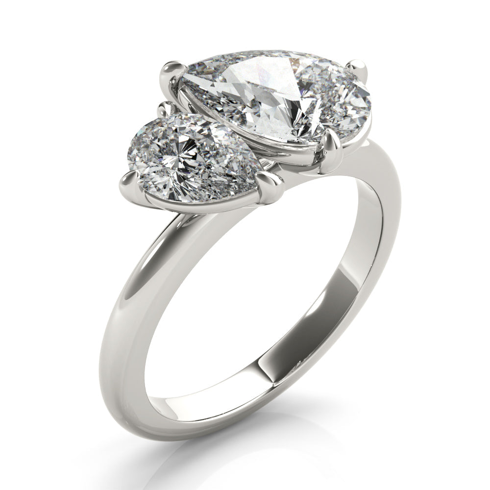 2 CT Round Three Stones Lab Grown Diamond Engagement Ring