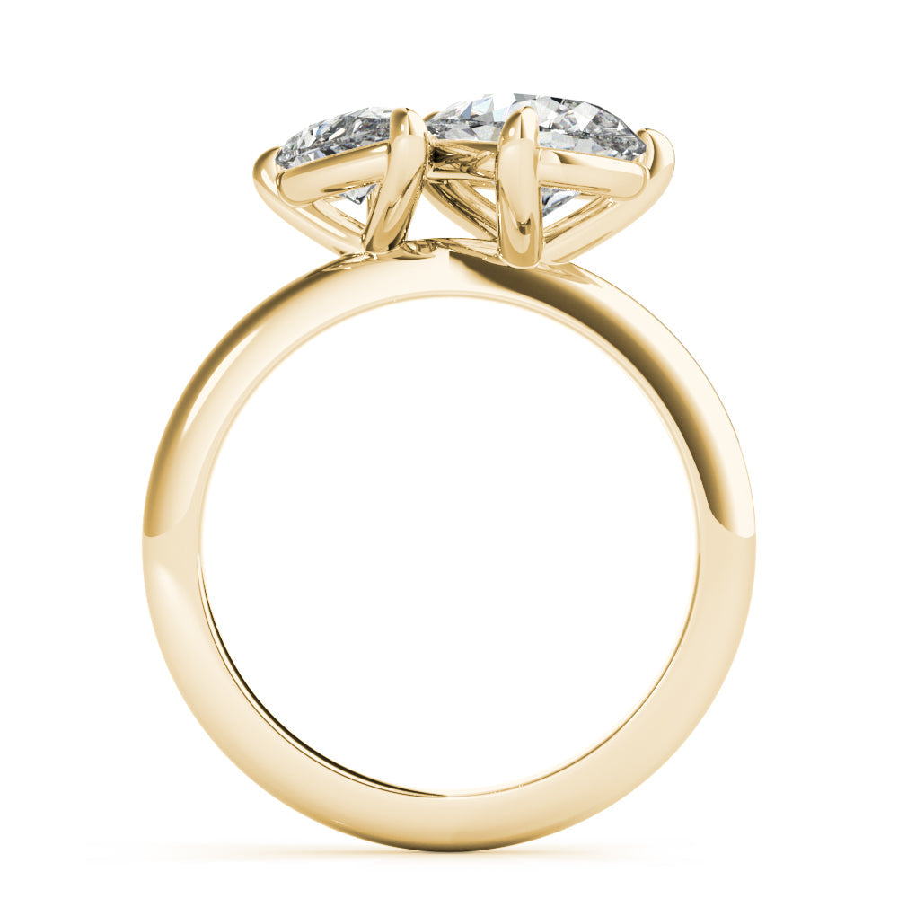 2 CT Round Three Stones Lab Grown Diamond Engagement Ring