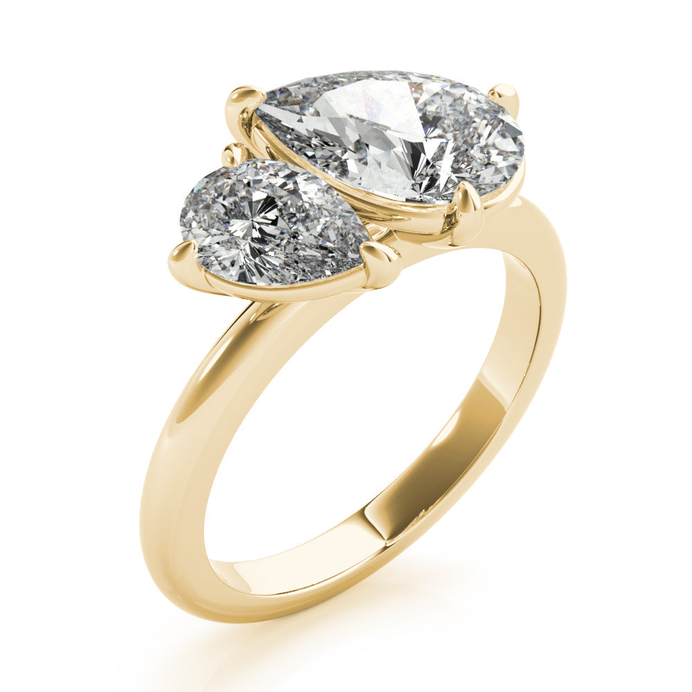 2 CT Round Three Stones Lab Grown Diamond Engagement Ring