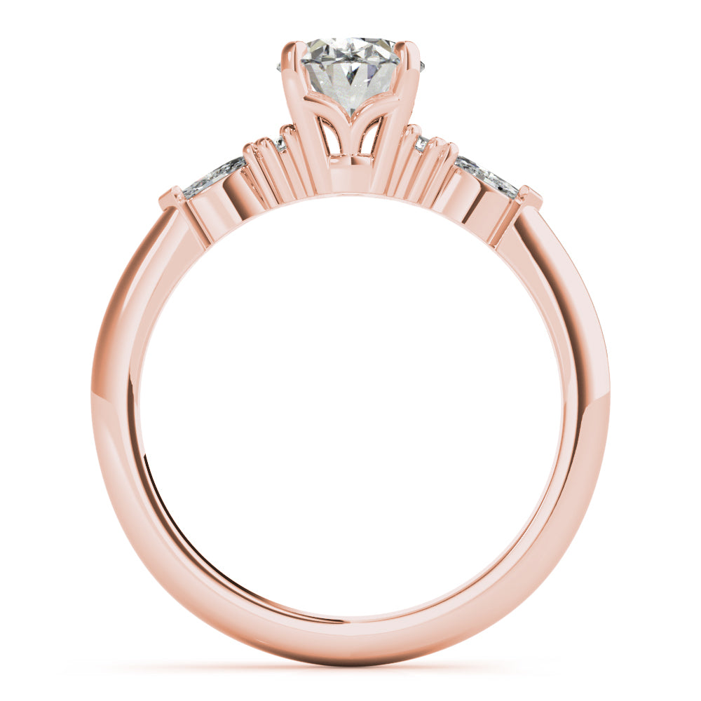 2 CT Round Three Stones Lab Grown Diamond Engagement Ring