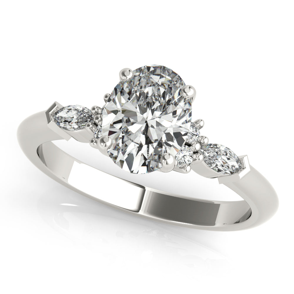 2 CT Round Three Stones Lab Grown Diamond Engagement Ring