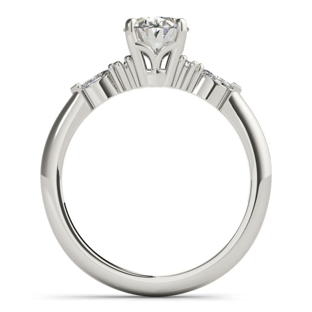 2 CT Round Three Stones Lab Grown Diamond Engagement Ring