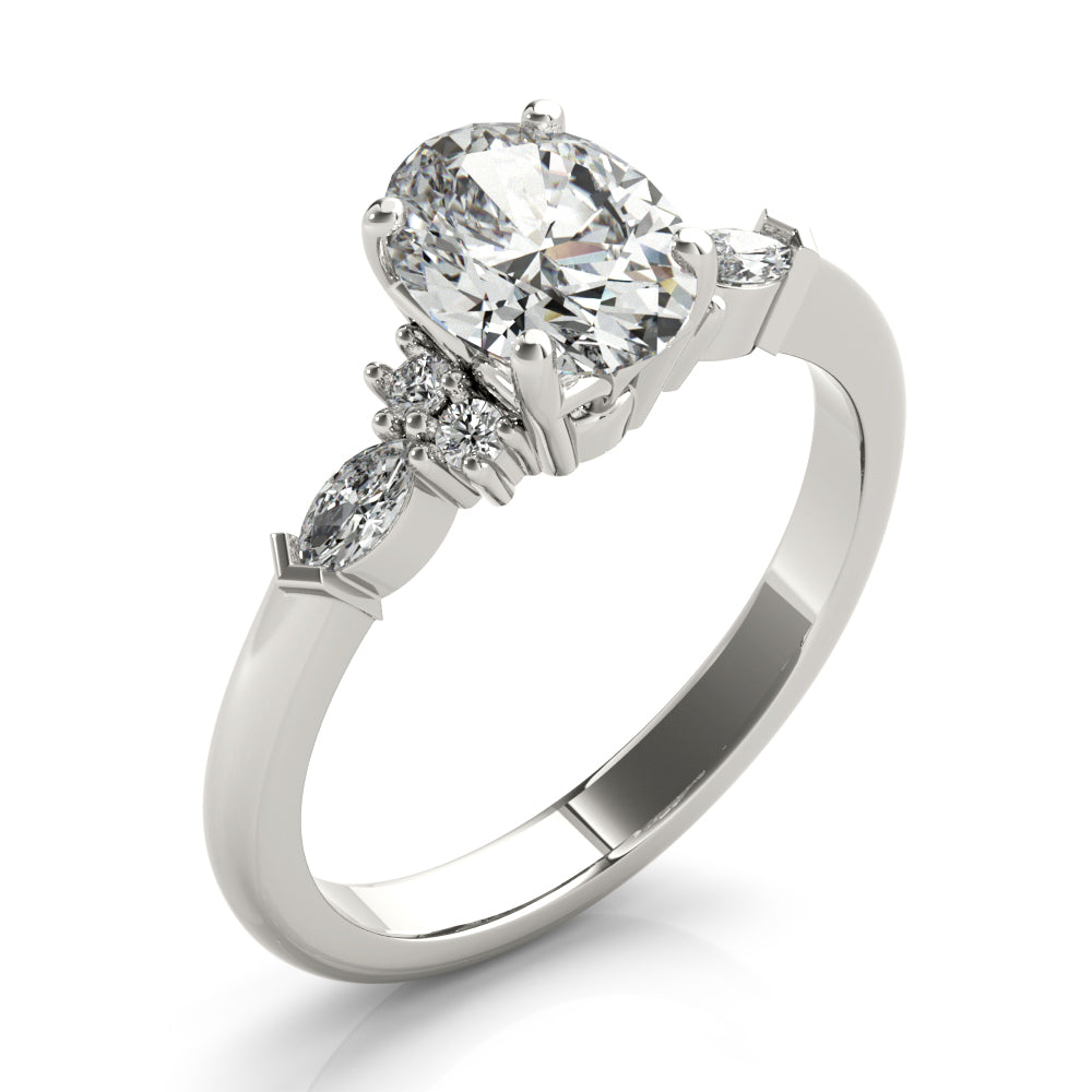 2 CT Round Three Stones Lab Grown Diamond Engagement Ring
