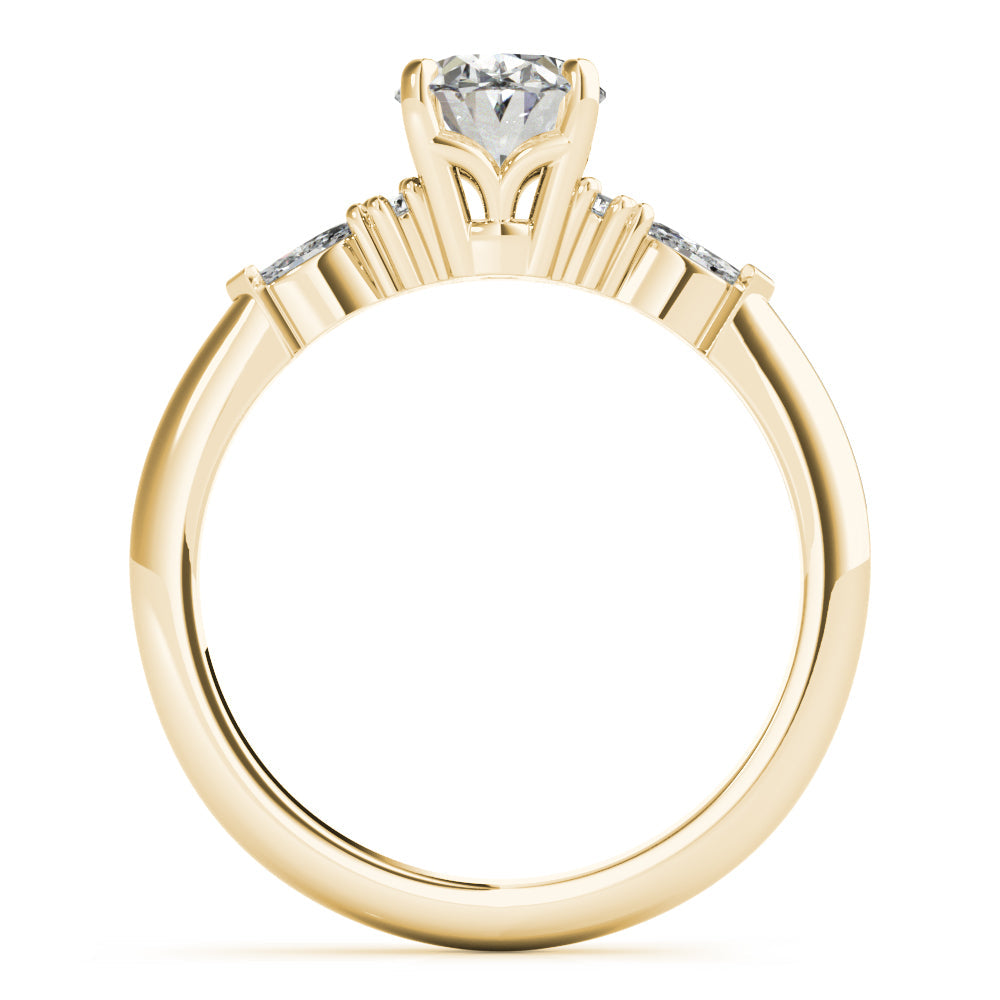 2 CT Round Three Stones Lab Grown Diamond Engagement Ring