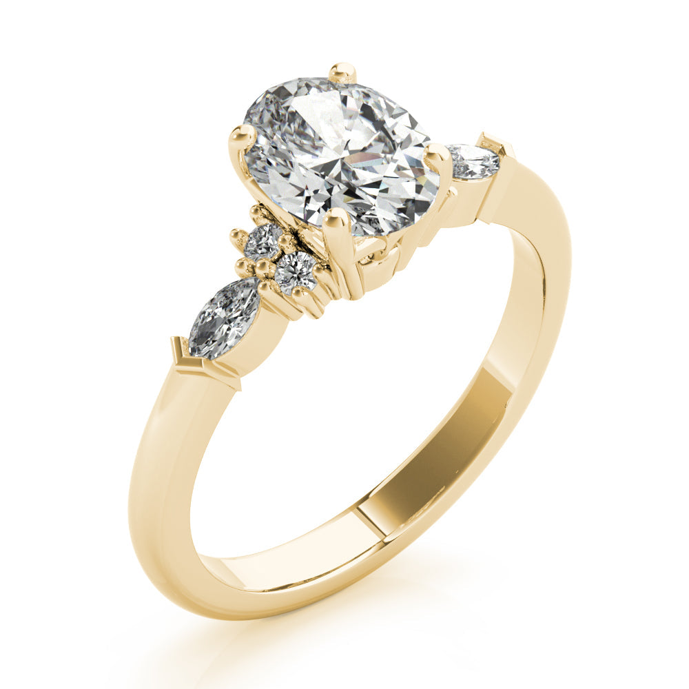 2 CT Round Three Stones Lab Grown Diamond Engagement Ring