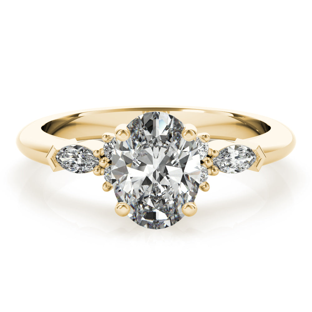2 CT Round Three Stones Lab Grown Diamond Engagement Ring
