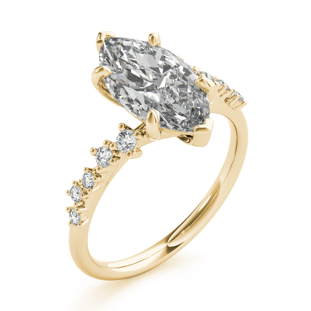 2 CT Round Three Stones Lab Grown Diamond Engagement Ring