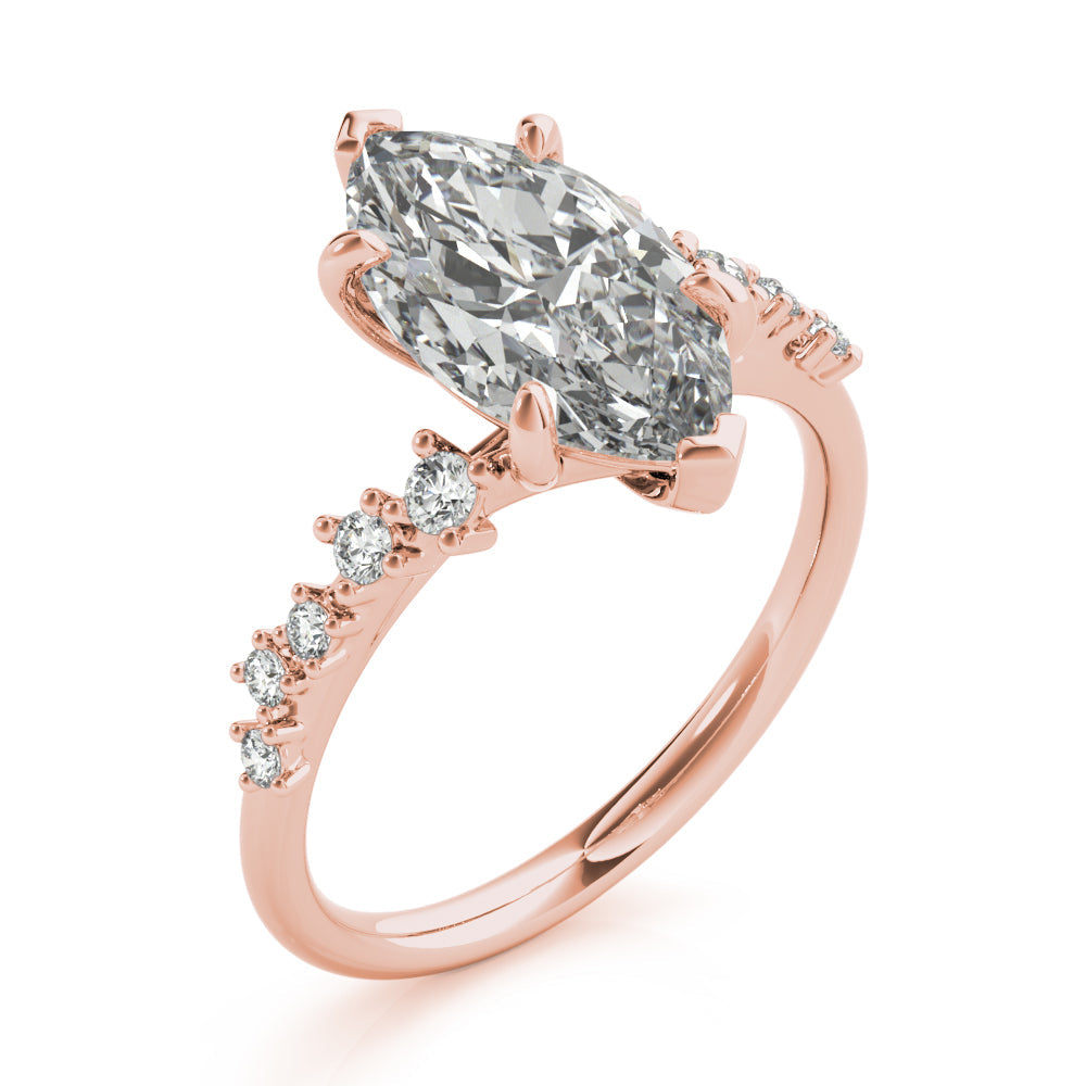 2 CT Round Three Stones Lab Grown Diamond Engagement Ring