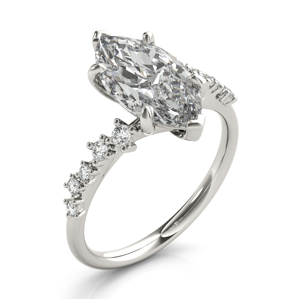 2 CT Round Three Stones Lab Grown Diamond Engagement Ring