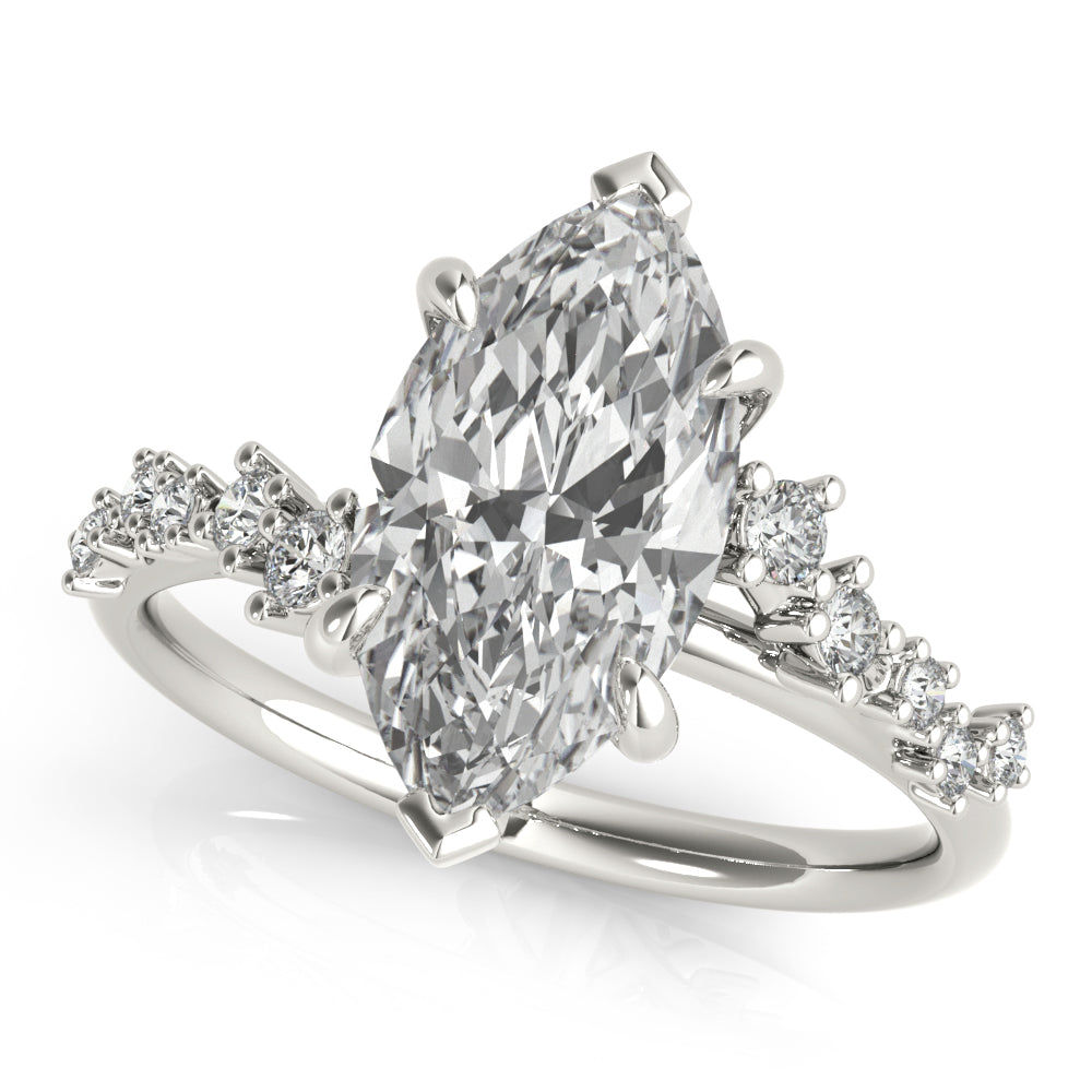 2 CT Round Three Stones Lab Grown Diamond Engagement Ring
