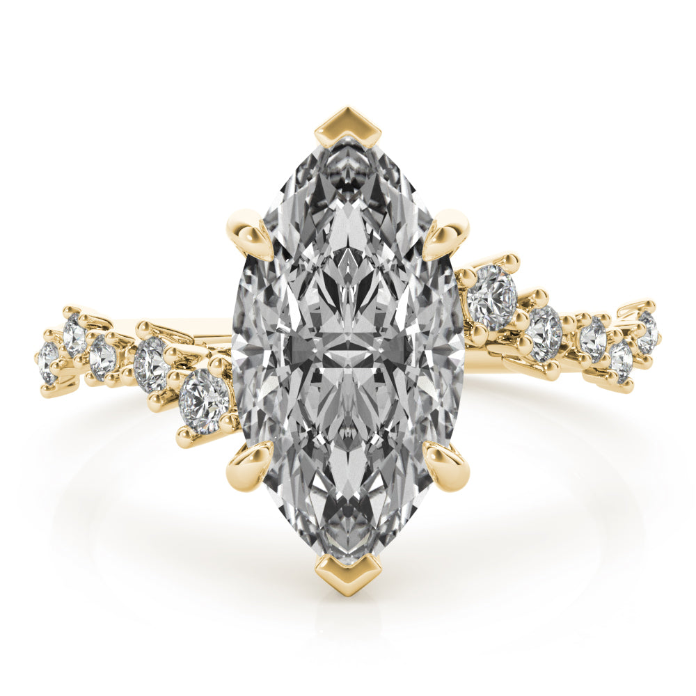 2 CT Round Three Stones Lab Grown Diamond Engagement Ring