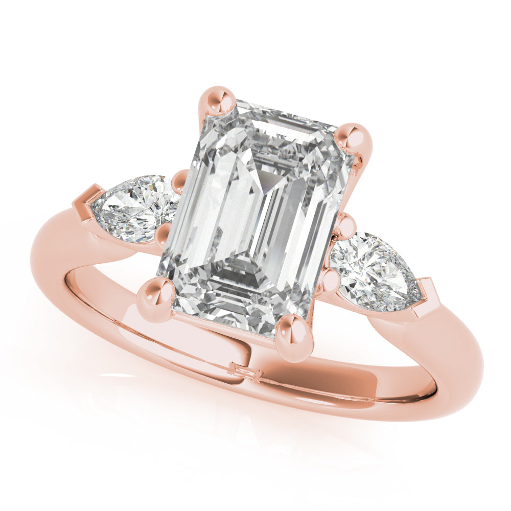 2 CT Round Three Stones Lab Grown Diamond Engagement Ring
