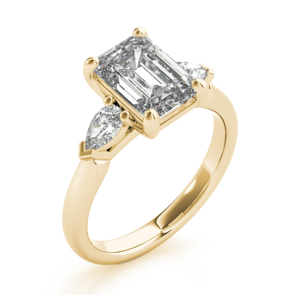 2 CT Round Three Stones Lab Grown Diamond Engagement Ring