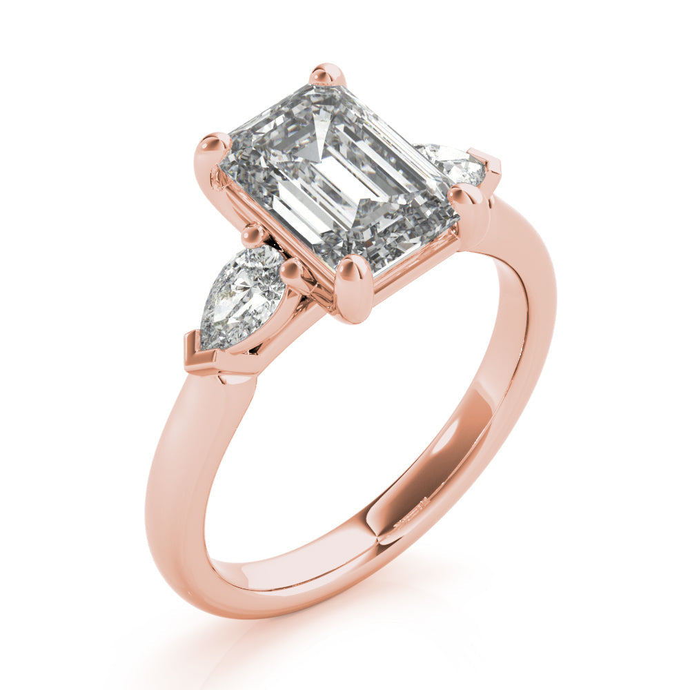 2 CT Round Three Stones Lab Grown Diamond Engagement Ring
