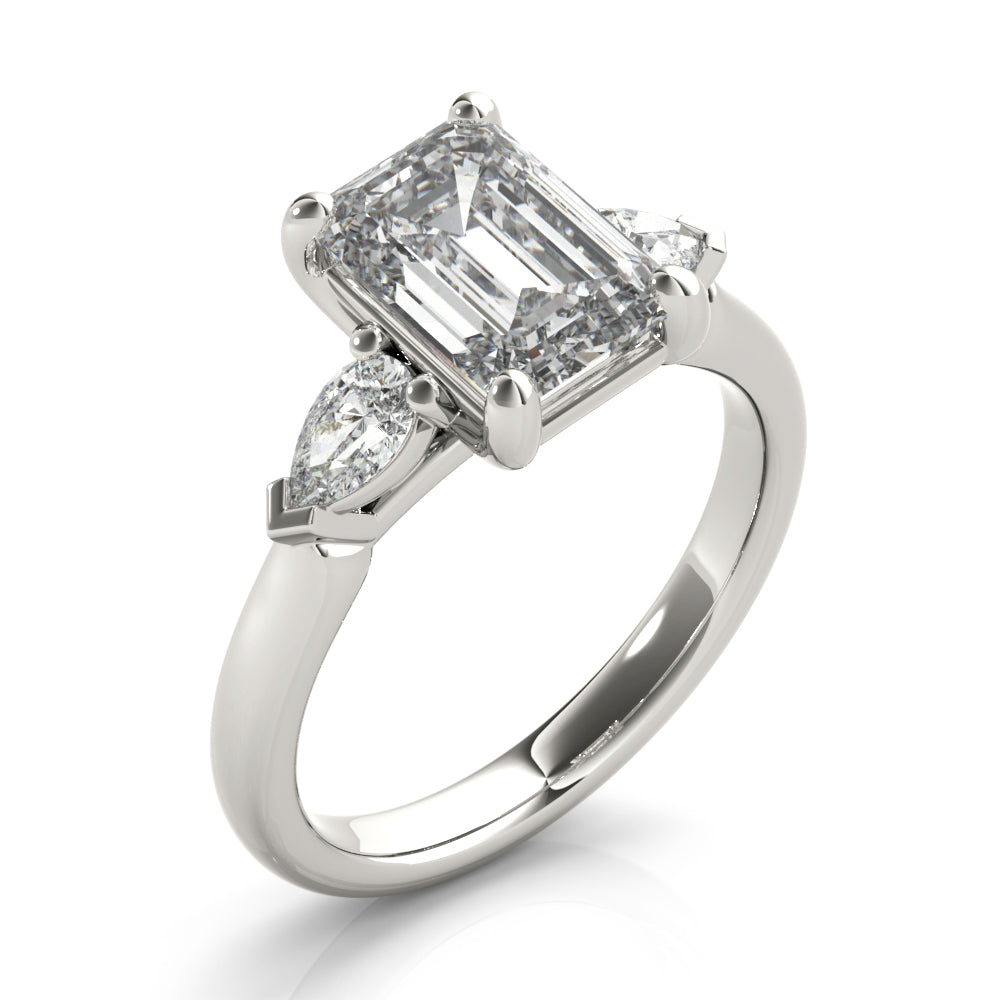 2 CT Round Three Stones Lab Grown Diamond Engagement Ring