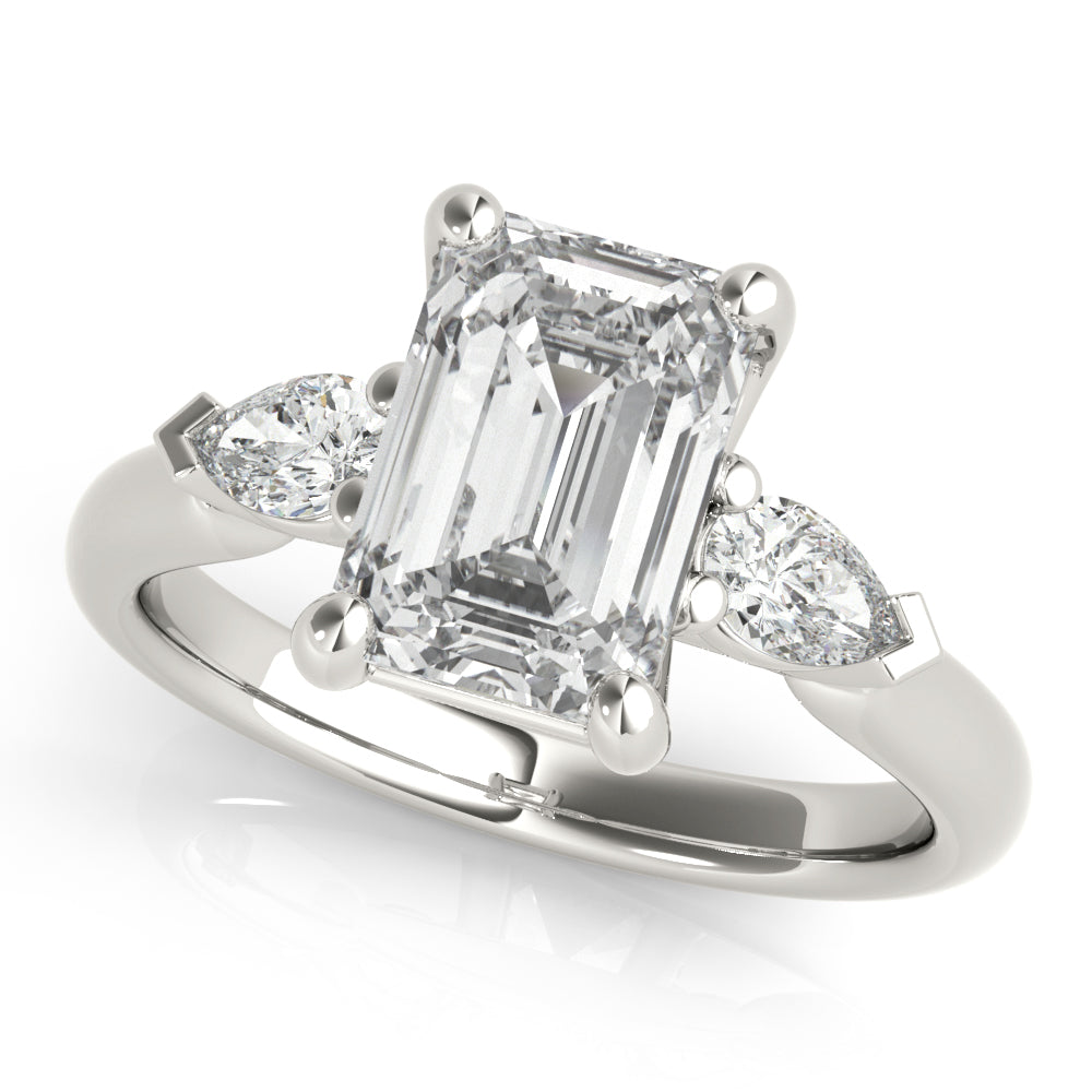 2 CT Round Three Stones Lab Grown Diamond Engagement Ring