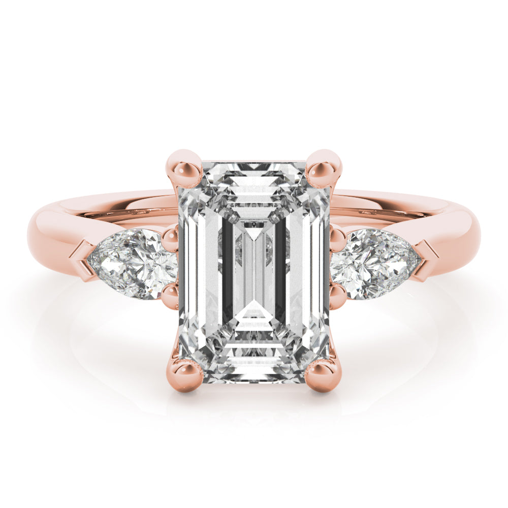 2 CT Round Three Stones Lab Grown Diamond Engagement Ring