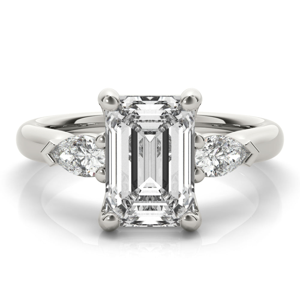 2 CT Round Three Stones Lab Grown Diamond Engagement Ring