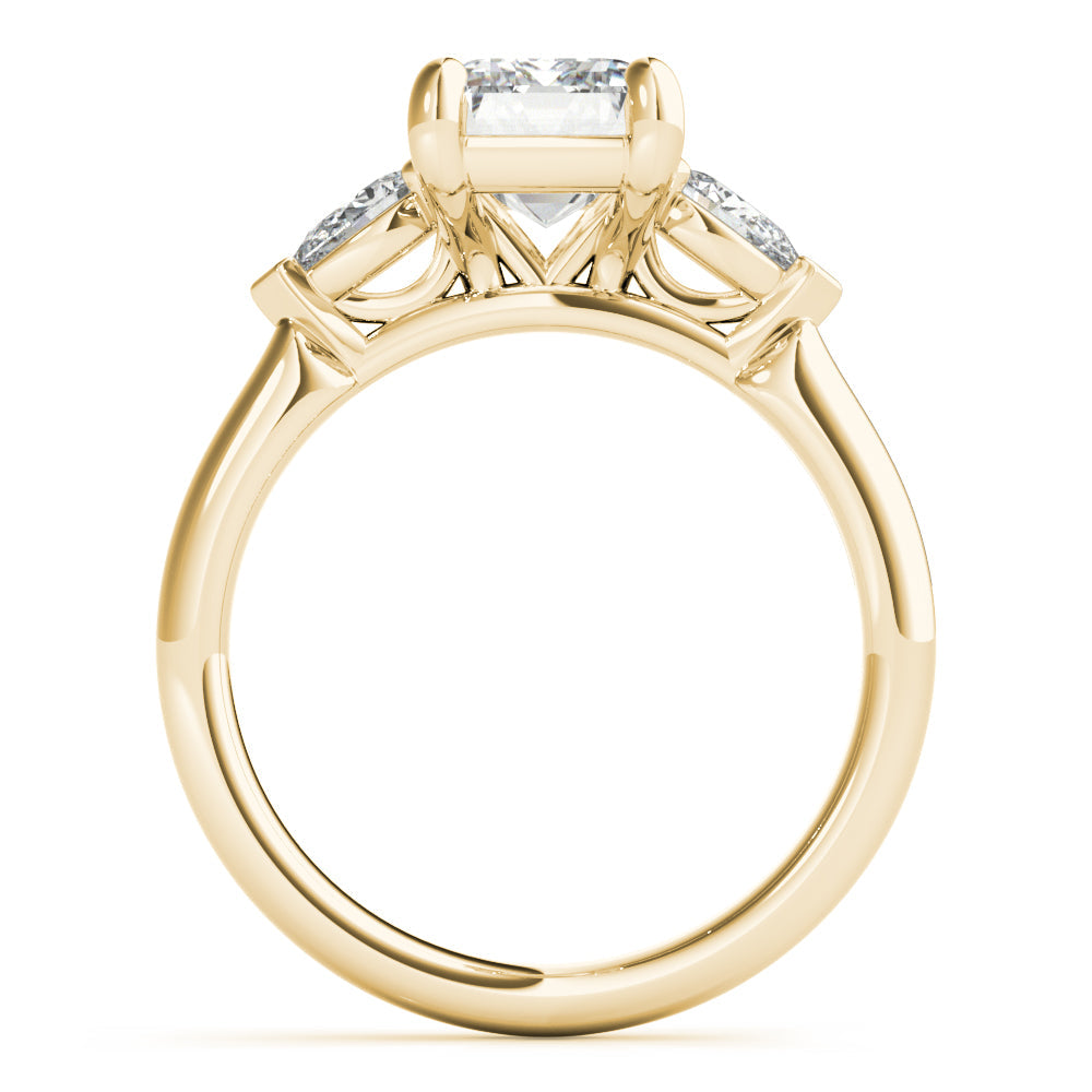 2 CT Round Three Stones Lab Grown Diamond Engagement Ring