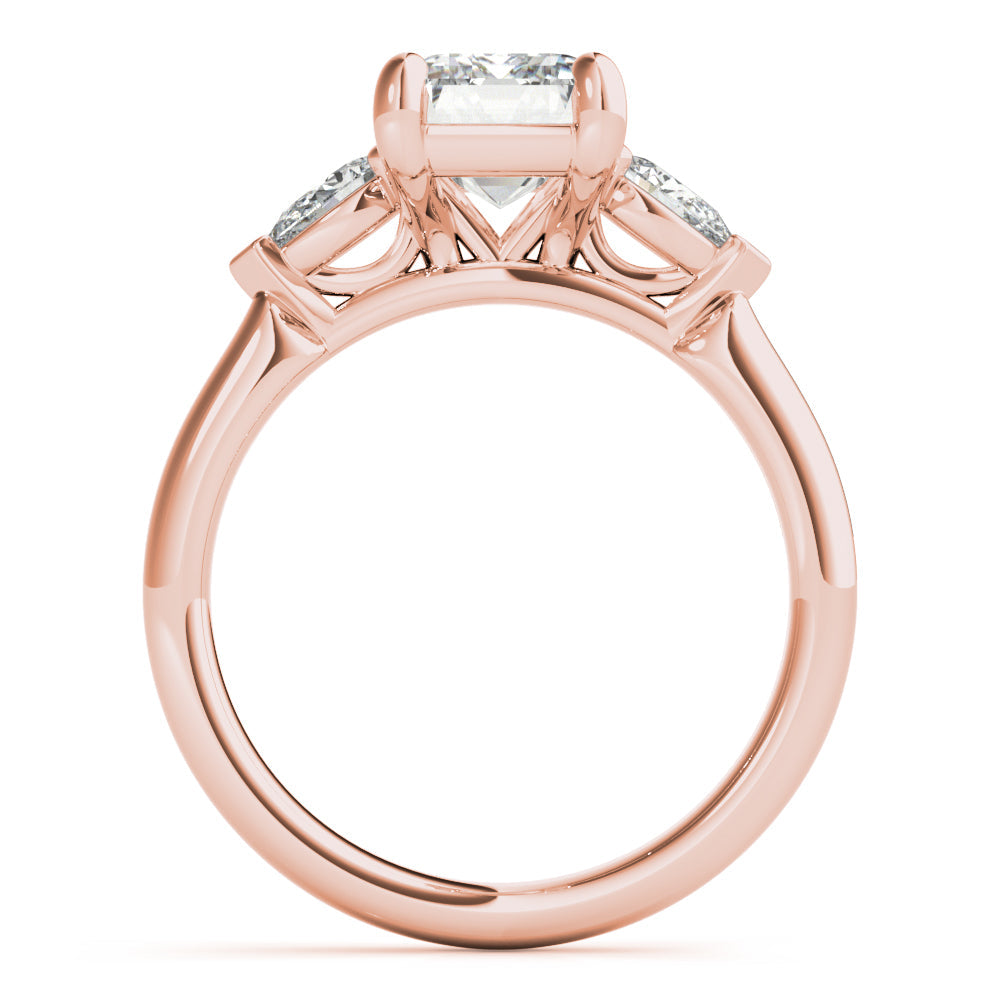2 CT Round Three Stones Lab Grown Diamond Engagement Ring