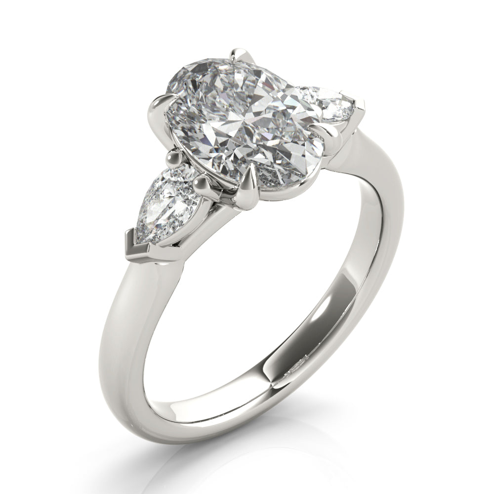 2 CT Round Three Stones Lab Grown Diamond Engagement Ring