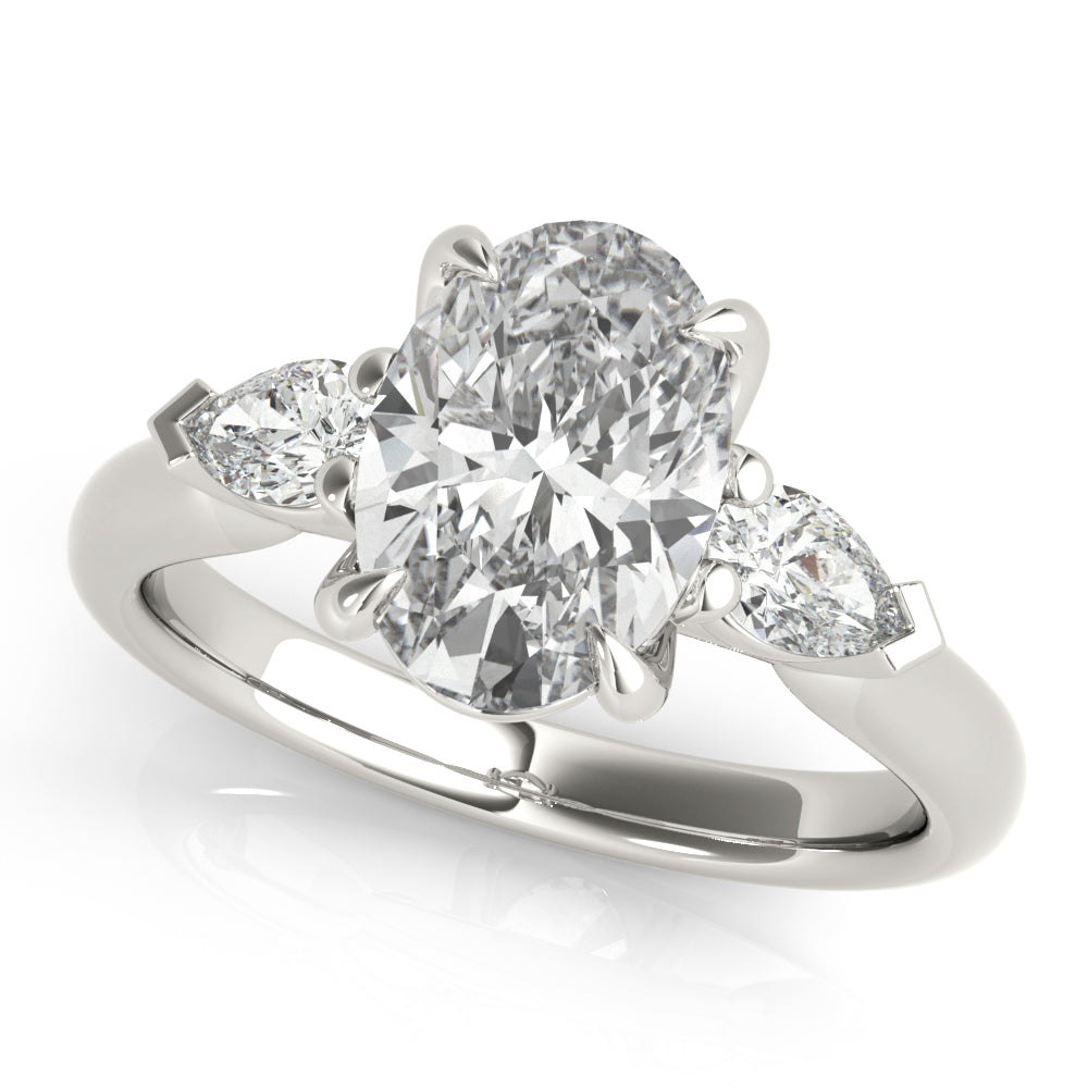 2 CT Round Three Stones Lab Grown Diamond Engagement Ring