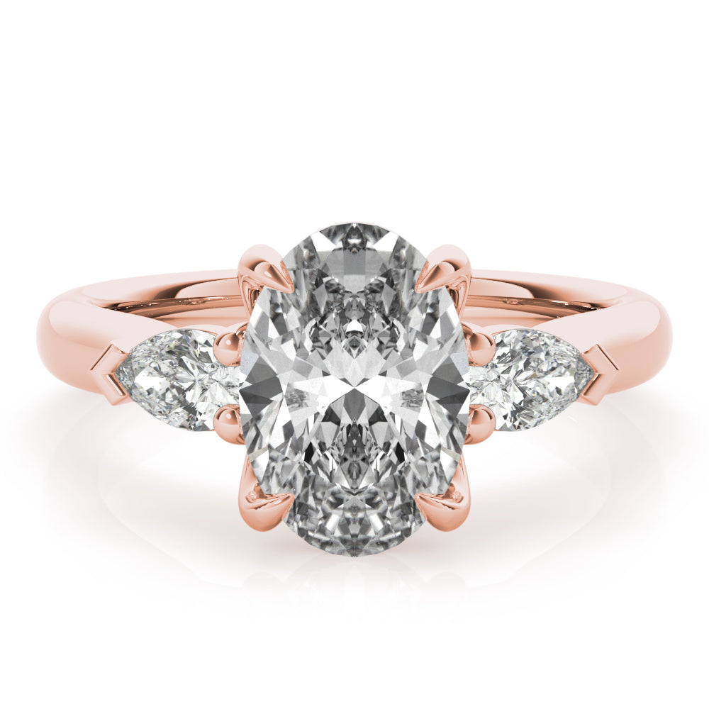 2 CT Round Three Stones Lab Grown Diamond Engagement Ring