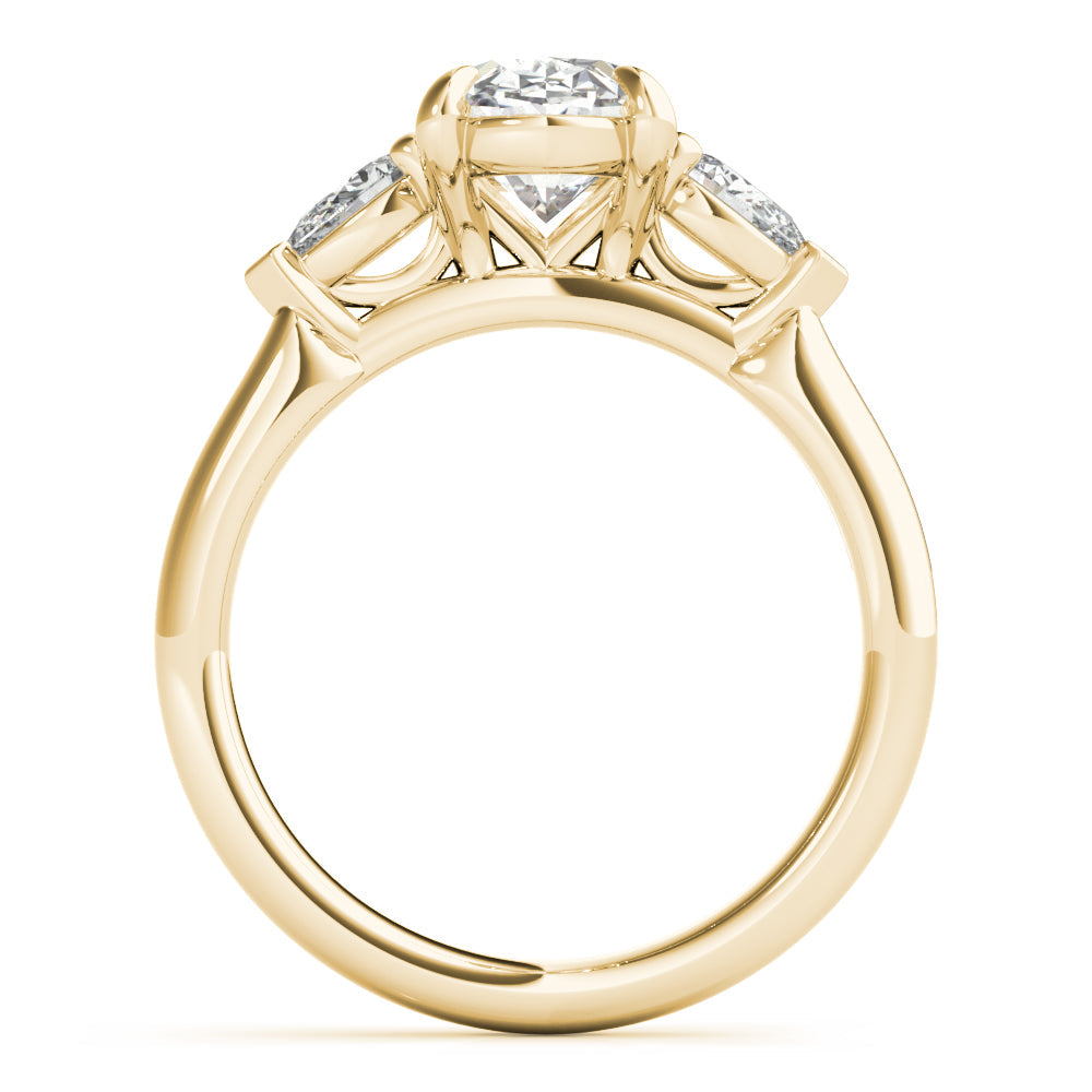 2 CT Round Three Stones Lab Grown Diamond Engagement Ring