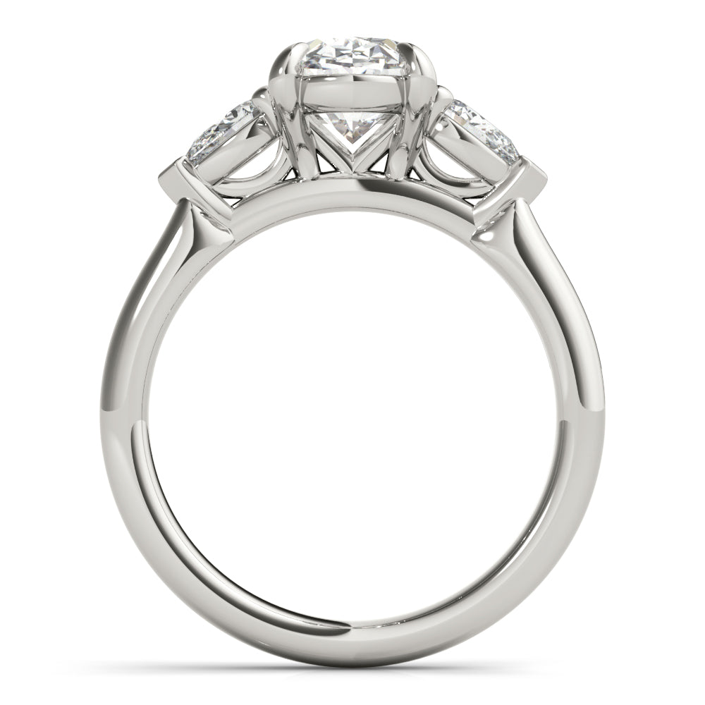 2 CT Round Three Stones Lab Grown Diamond Engagement Ring