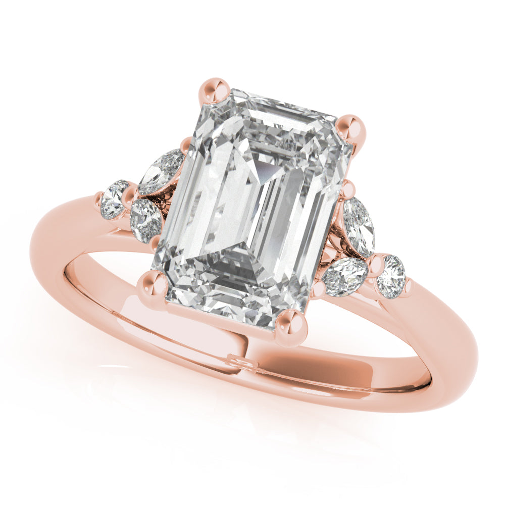 2 CT Round Three Stones Lab Grown Diamond Engagement Ring