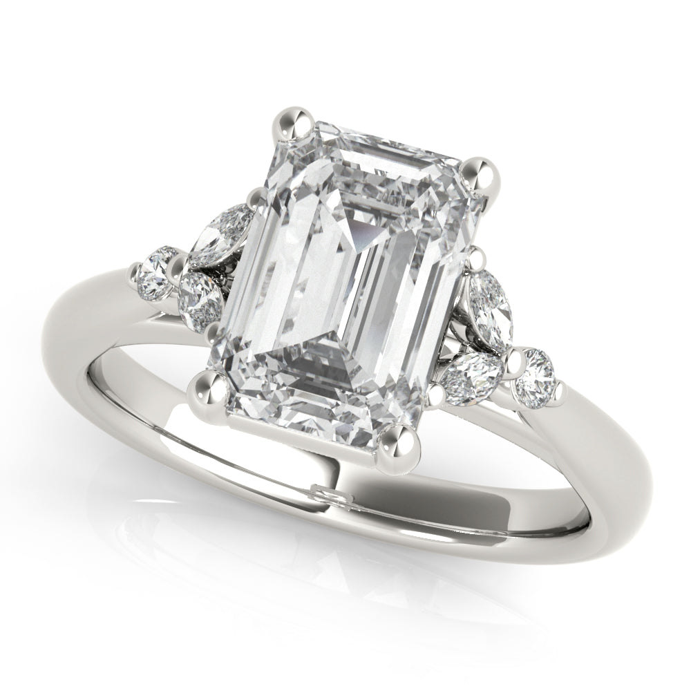 2 CT Round Three Stones Lab Grown Diamond Engagement Ring