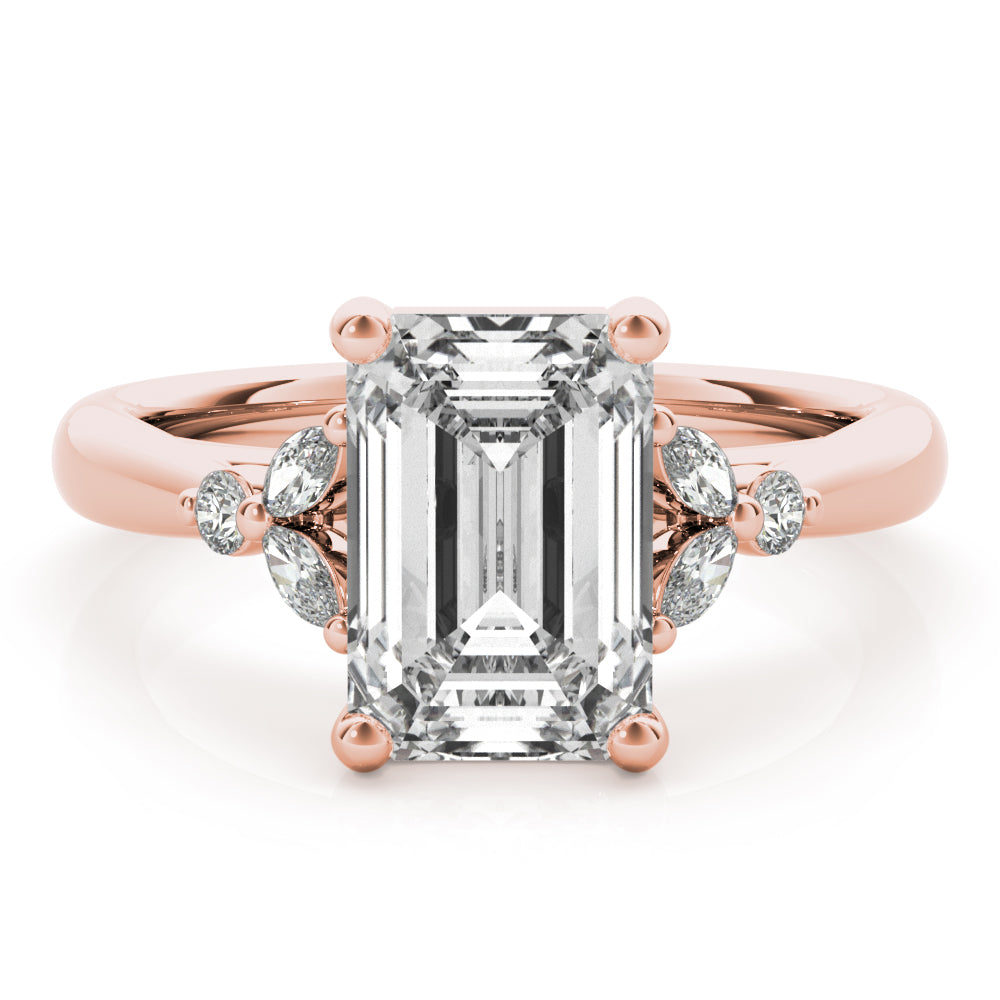 2 CT Round Three Stones Lab Grown Diamond Engagement Ring