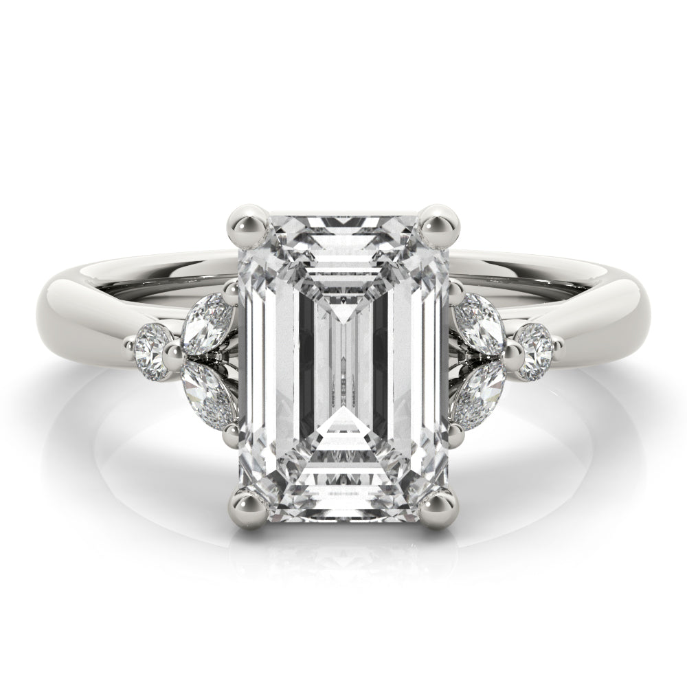 2 CT Round Three Stones Lab Grown Diamond Engagement Ring