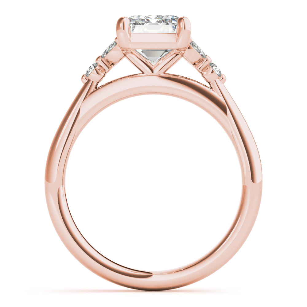 2 CT Round Three Stones Lab Grown Diamond Engagement Ring