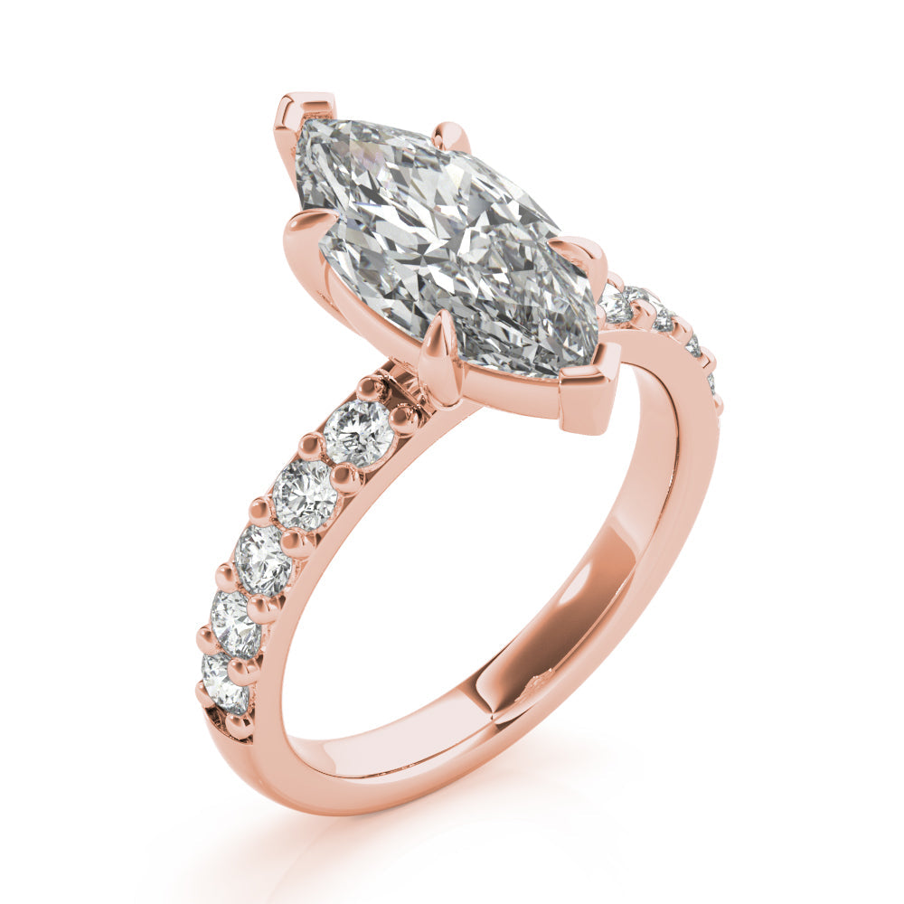2 CT Round Three Stones Lab Grown Diamond Engagement Ring
