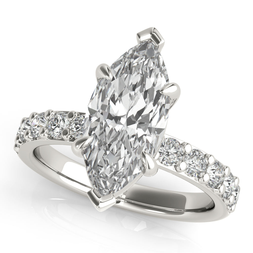 2 CT Round Three Stones Lab Grown Diamond Engagement Ring