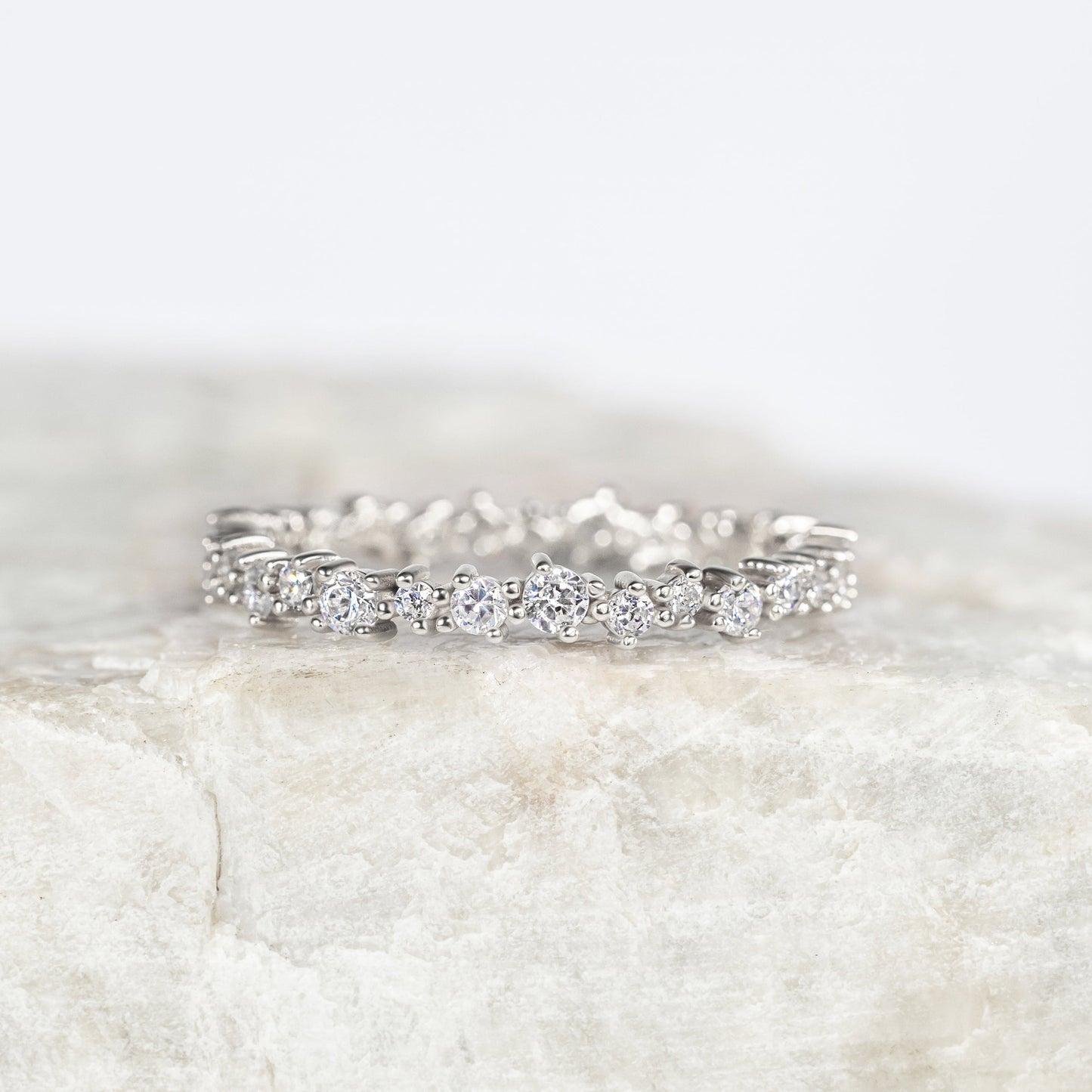 0.37 CT Round Full Eternity Lab Grown Diamond Wedding Band