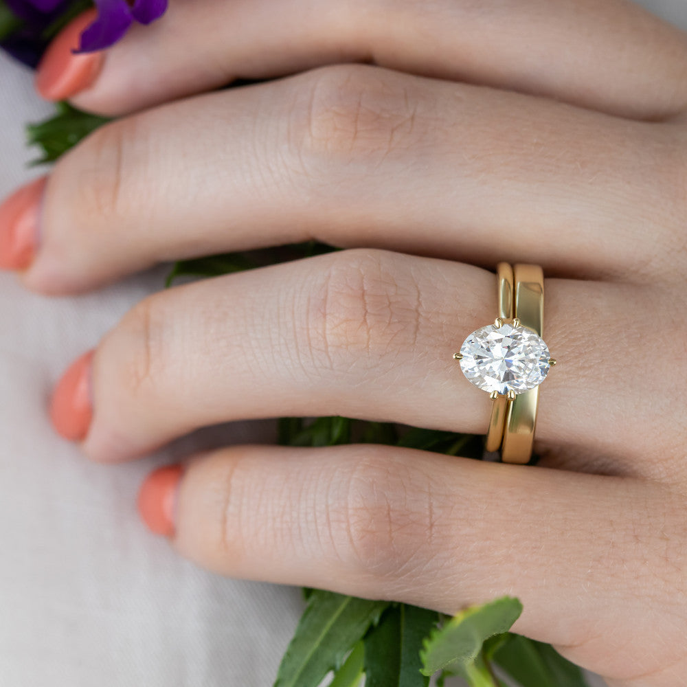 2 CT Round Three Stones Lab Grown Diamond Engagement Ring