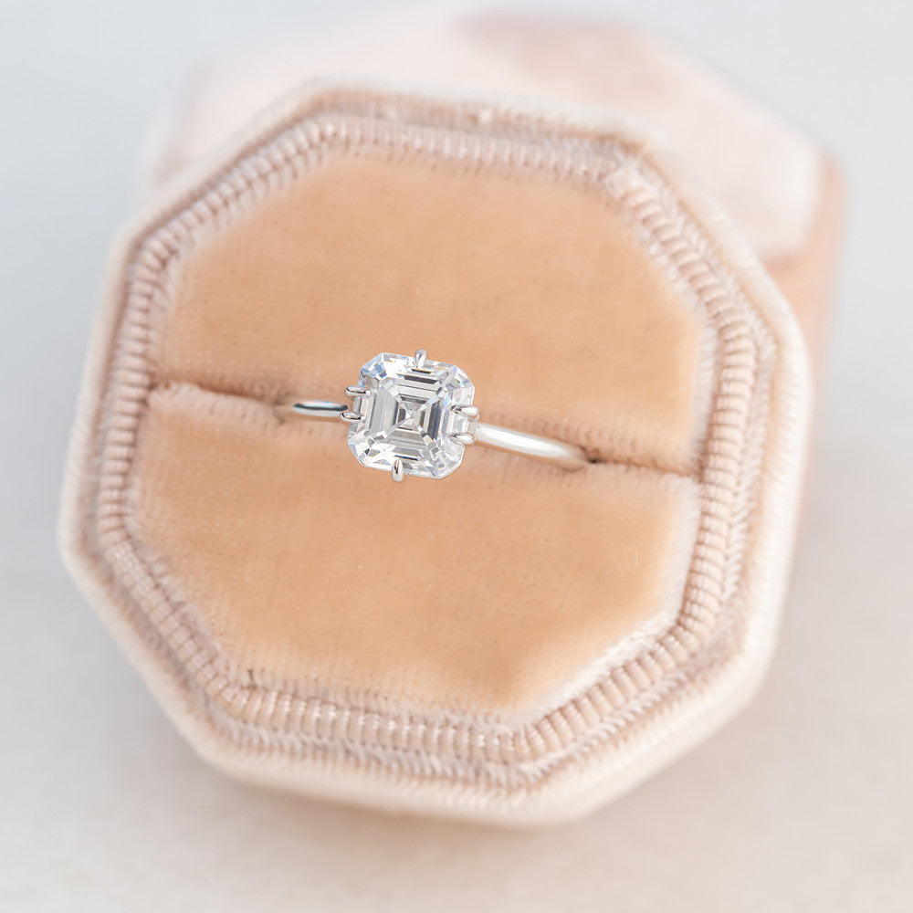 2 CT Round Three Stones Lab Grown Diamond Engagement Ring