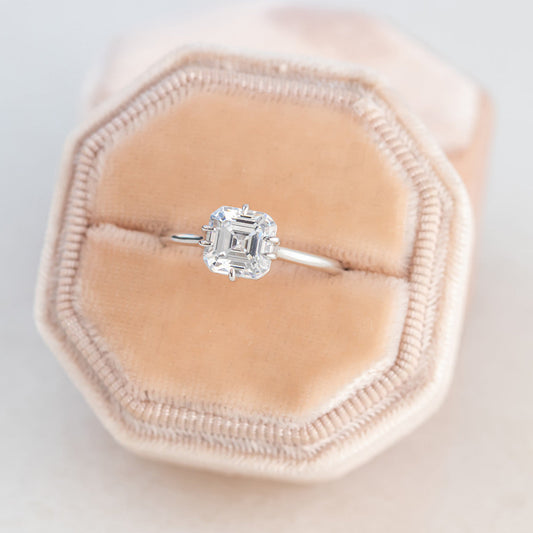 2 CT Round Three Stones Lab Grown Diamond Engagement Ring