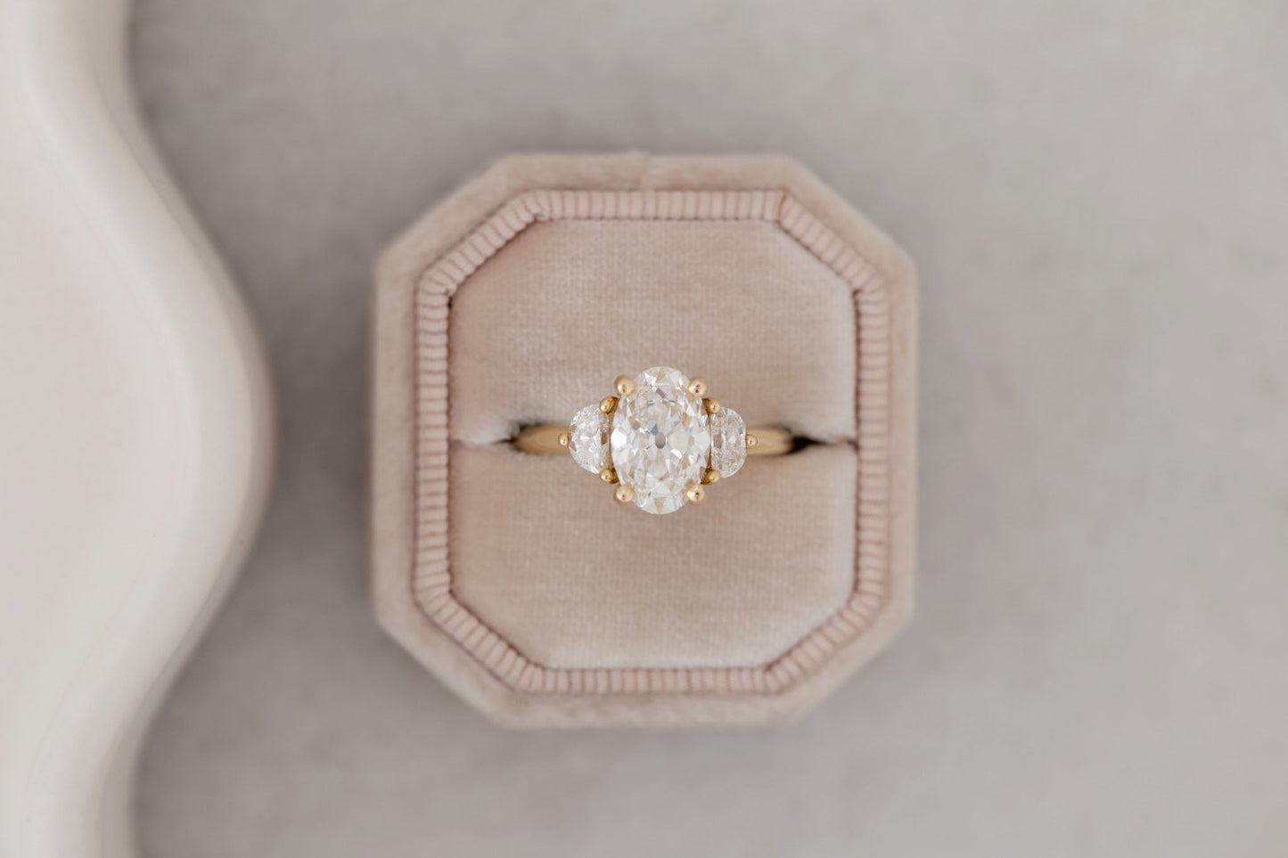 2 CT Round Three Stones Lab Grown Diamond Engagement Ring
