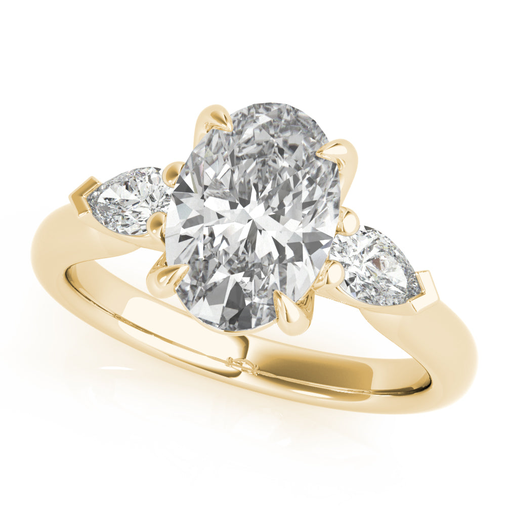 2 CT Round Three Stones Lab Grown Diamond Engagement Ring