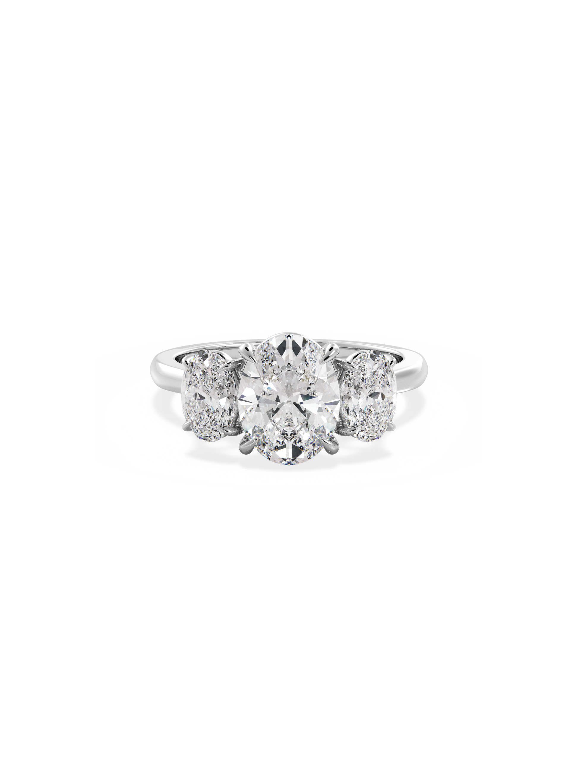 2 CT Round Three Stones Lab Grown Diamond Engagement Ring
