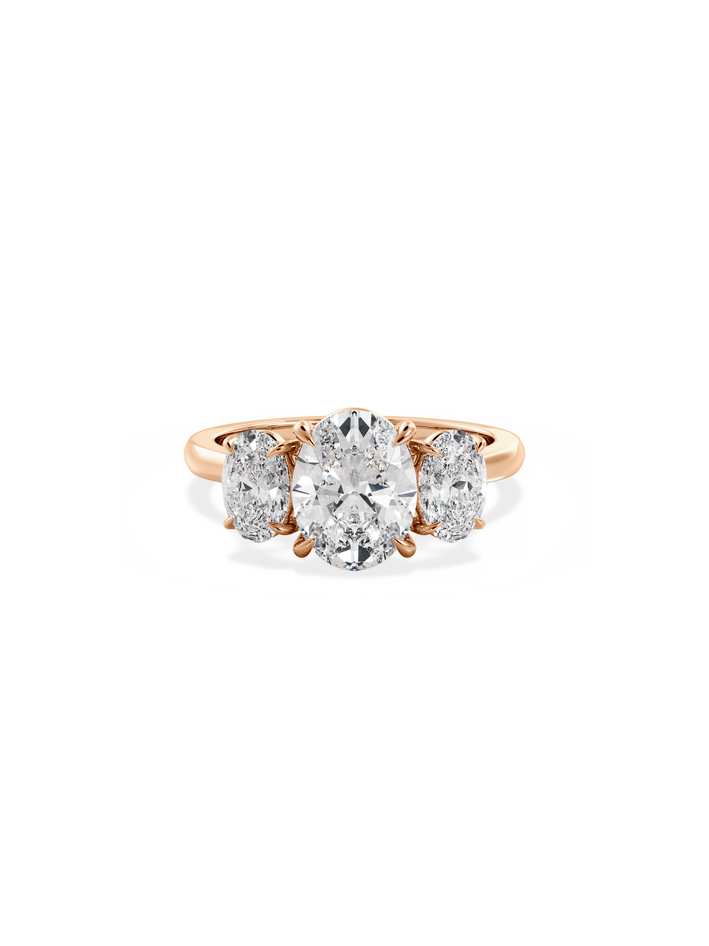 2 CT Round Three Stones Lab Grown Diamond Engagement Ring