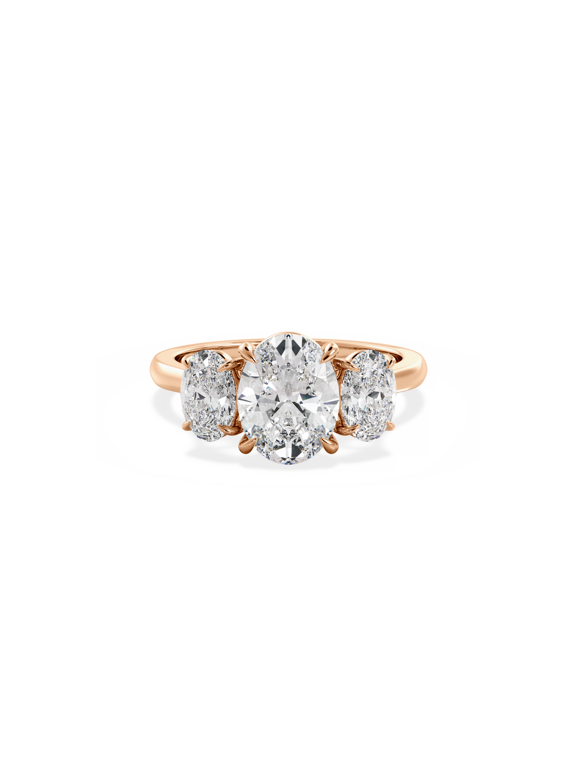 2 CT Round Three Stones Lab Grown Diamond Engagement Ring