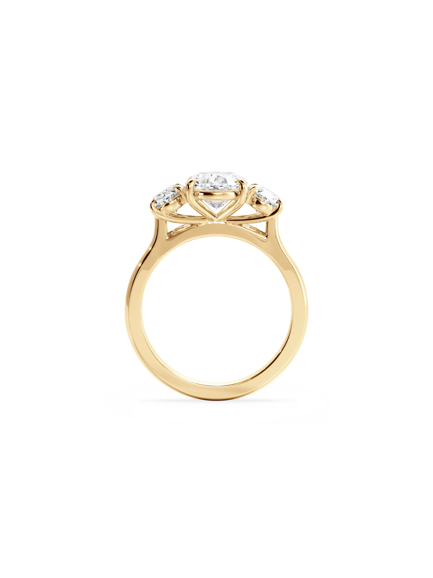 2 CT Round Three Stones Lab Grown Diamond Engagement Ring