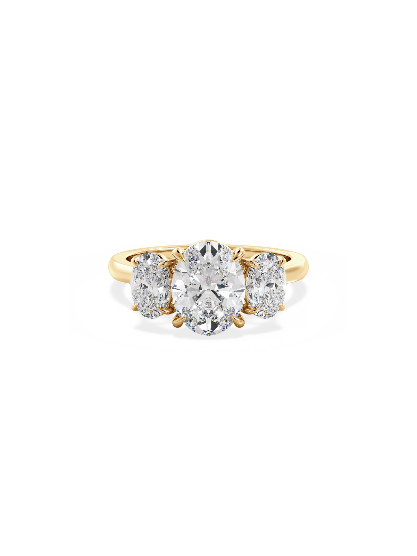 2 CT Round Three Stones Lab Grown Diamond Engagement Ring