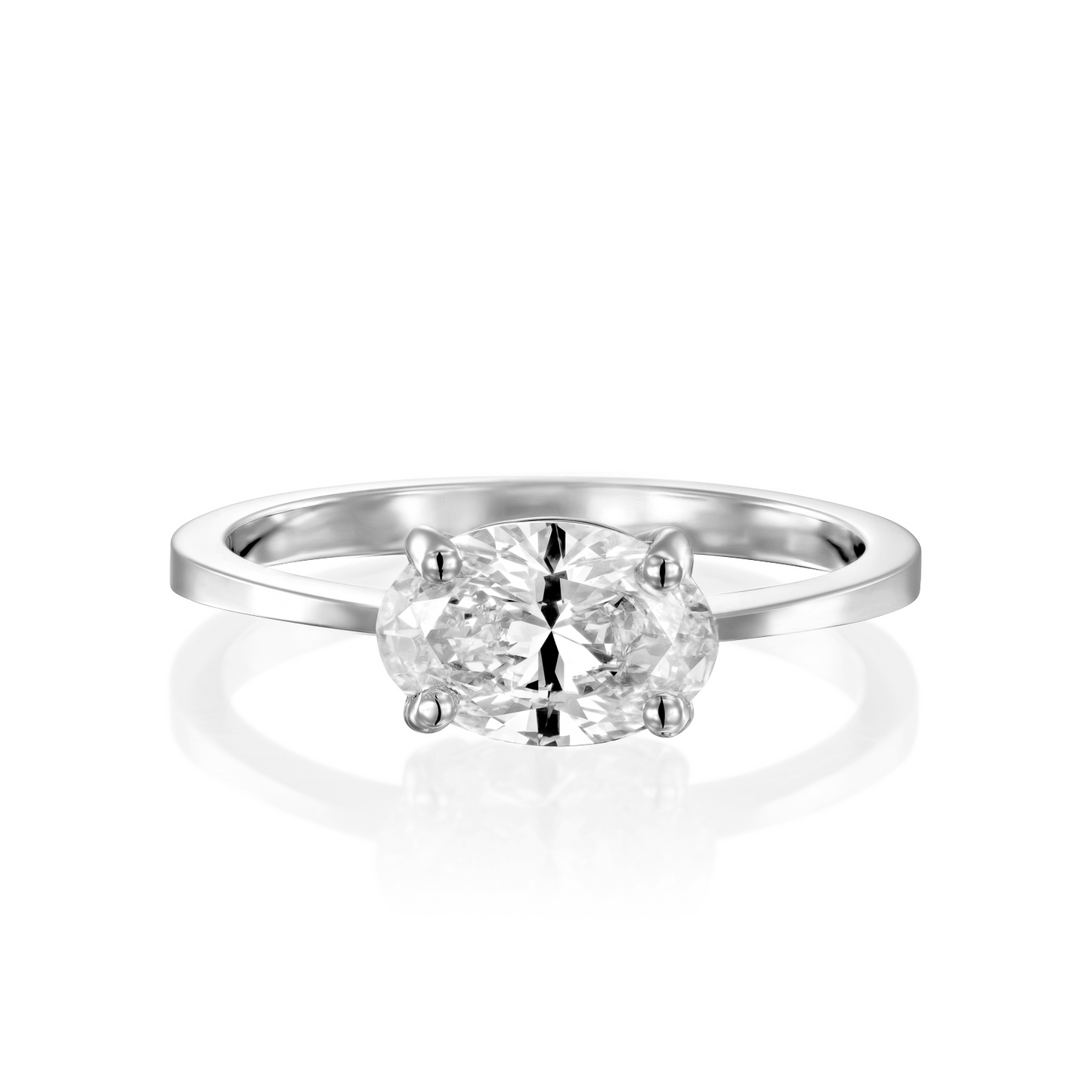 2 CT Round Three Stones Lab Grown Diamond Engagement Ring