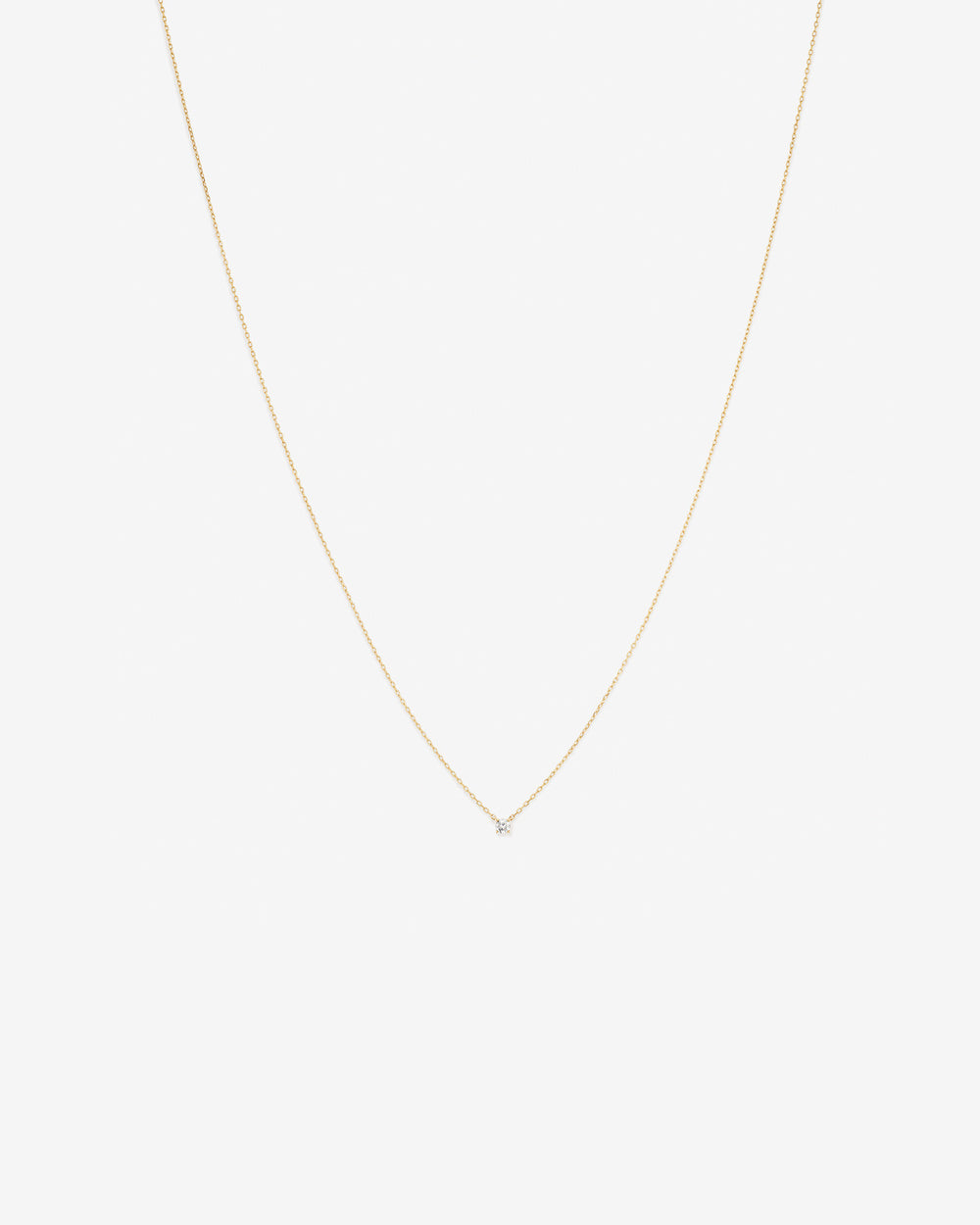 0.08 TCW Round Cut Solitaire Style Moissanite Necklace 1